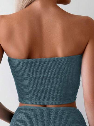 Swim Basics بيكيني مجموعة ملابس سباحة نسائية بنقشة لونية صلبة للعطلات والشاطئ الصيفي
