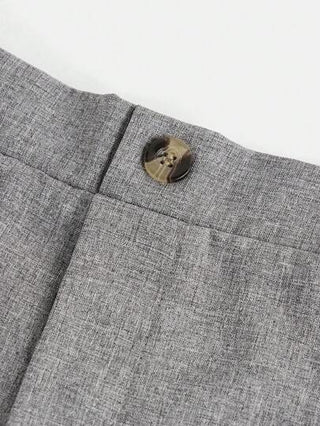 SHEIN بناطيل طويلة كاجوال مبطنة لصبي مراهق مع زر واحد