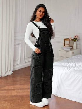SHEIN ICON بِذْلَة وأوفركول جينز نسائية ، أزياء بسيطة كاجوال للارتداء اليومي