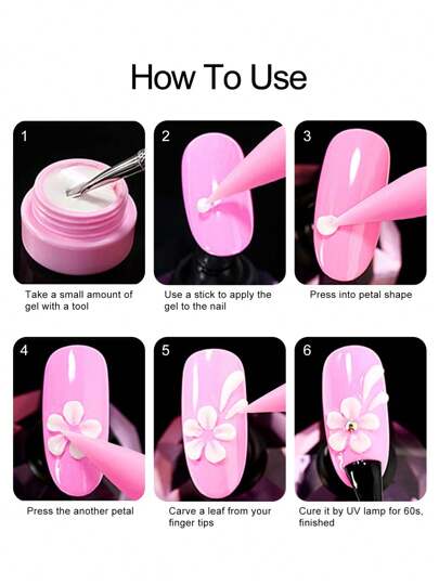 Beautizon Nailartlab 5 قطع قلم تشكيل جل الأظافر، قلم نحت وركوز مناسب لصالون أظافر المنزل وأظافر المتجر، أداة تشكيل 3D