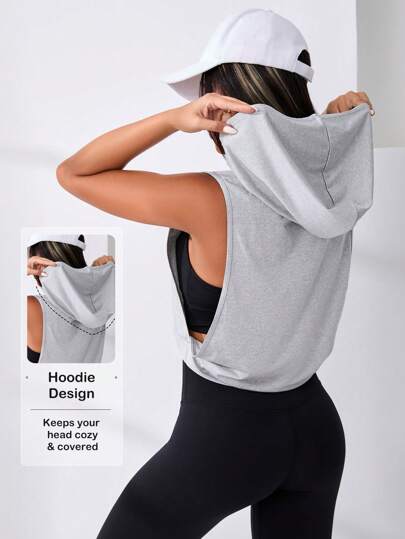 Easithlete بلوزة رياضية قصيرة مع سحاب