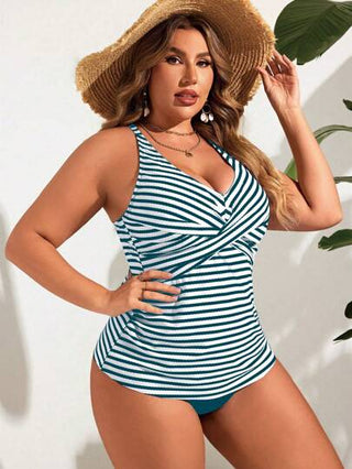 Swim Lushoire مجموعة تانكيني بتصميم بسيط للحجم الكبير للاستخدام اليومي والرسمي ، مناسب للصيف والعطلات البحرية