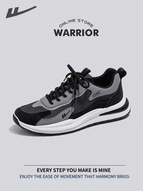 WARRIOR أحذية رياضية للرجال من نوع "وارير" مريحة وخفيفة الوزن وقابلة للتنفس، بتصميم عصري وبسيط، مناسبة للارتداء طوال العام، مقاومة للتآكل والاستخدام اليومي، أحذية تدريب وركض