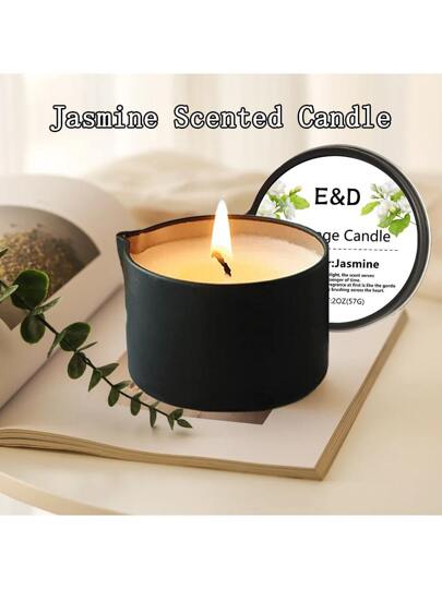 EVODUCK شموع معطرة من إيفودك، شموع في علبة حديدية، مناسبة لغرفة النوم والحمام، عطر دائم، مع زيوت عطرية، هدية مثالية للعائلة والأصدقاء، علبة شموع عطرية، مناسبة للسفر وعيد الميلاد وعيد الحب وعيد الأم، علبة هدايا عطرية/2 أونصة