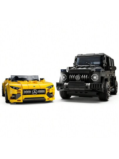 LEGO سيارة لعبة ليغو سبيد تشامبيونز مرسيدس-AMG G 63 ومرسيدس-AMG SL 63 F1، مجموعة مركبات للأطفال، 2 طقم بناء مع 2 شخصية سائق مصغرة، سيارة لعبة قابلة للتحويل هدية للأولاد والبنات، 76924