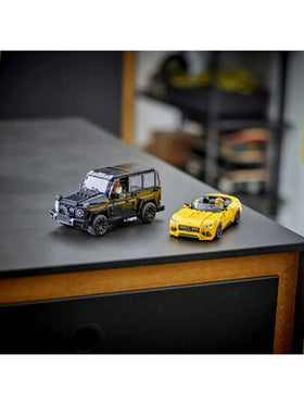LEGO سيارة لعبة ليغو سبيد تشامبيونز مرسيدس-AMG G 63 ومرسيدس-AMG SL 63 F1، مجموعة مركبات للأطفال، 2 طقم بناء مع 2 شخصية سائق مصغرة، سيارة لعبة قابلة للتحويل هدية للأولاد والبنات، 76924