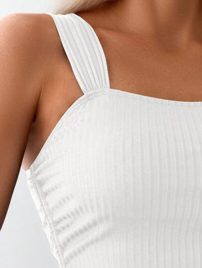 طقم تانكيني حريمي Swim Lushoire طقم ملابس علوية وسروال سباحة صيفي ملائم للعطلات البحرية، ملابس علوية سباحة بحمالات قابلة للتعديل وسروال من لون واحد