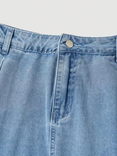 SHEIN MOD تنورة جينز كاجوال فضفاضة طويلة زرقاء للنساء، ملابس بورتوريكو، بدلات نسائية للمكتب، ملابس نسائية لعيد الحب، ملابس التسعينيات، بدلات نسائية للربيع، تنورة جينز، تنانير جينز نسائية، بدلات كاوجيرل نسائية، تنورة عصر النهضة، تنورة للعمل