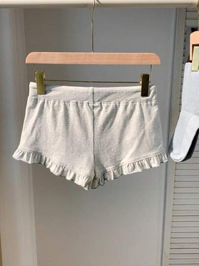 Comfortcana شورت صيفي للنساء مزين بطبعة القطط والكشكشة مع حزام