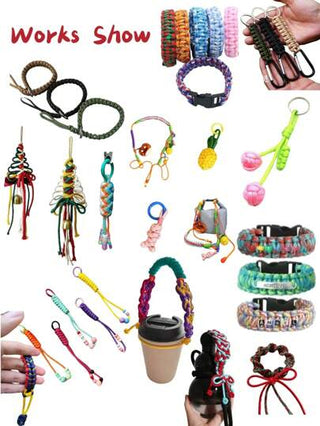 58 قطعة حبال باراكورد من 7 خيوط لصنع الضفائر DIY ، حبل التعليق / سلسلة المفاتيح , صناعة أساور,حبل للغسيل