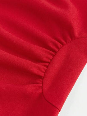 SHEIN فستان قصير أزرق دون أكمام للبنات المراهقات، ذو رقبة مربعة وأكمام منفوخة ملائم للارتداء اليومي، المناسبات الرسمية، حفلات الأعياد أو الحفلات الأنيقة