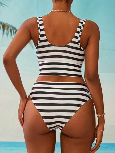 طقم تانكيني حريمي Swim Mod مجموعة تانكيني كاجوال للنساء طقم صيفي للشاطئ والعطلة