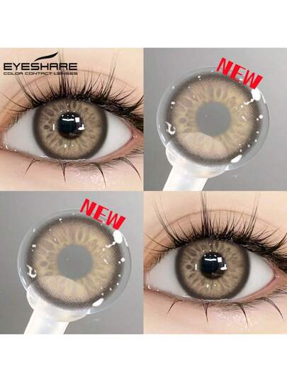 EYESHARE NEW 1 Pair Colored Contact Lenses For Eyes Brown Eye Makeup Lenses 14.5 Mm Yearly Use Halloween Costume Cosplayramadan collection