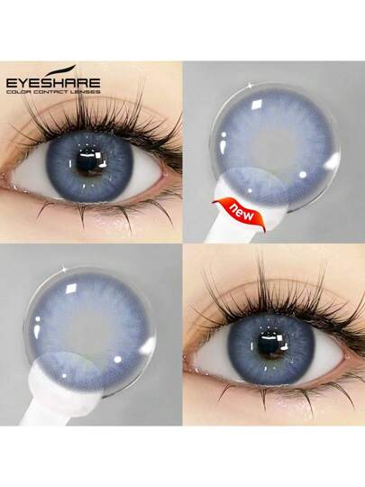 EYESHARE NEW 1 Pair Colored Contact Lenses For Eyes Blue Eye Makeup Lenses 14.5 Mm Yearly Use Cosmetic Contact Lenses Halloween Costume Cosplayramadan collection
