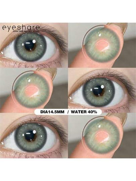 EYESHARE NEW 1 Pair Colored Contact Lenses For Eyes Natural Green Eye Makeup Lenses 14.5 Mm Yearly Use Cosmetic Contact Lenses Halloween Costume Cosplayramadan collection