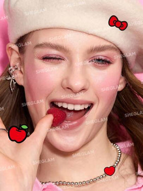 Hello Kitty｜SHEGLAM بلسم True Love Dewy متعدد الاستخدامات-طبعة مخلب حمره بلشر علامة تجارية جمال مكياج ميكب مستحضرات تجميل للنساء الفتيات مثالي لفصل الشتاء الربيع مثالي ل- Y2K أزياء أنيقة رمضان هدية حفلة جاهز أفضل لون