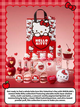 Hello Kitty｜SHEGLAM بلسم True Love Dewy متعدد الاستخدامات-طبعة مخلب حمره بلشر علامة تجارية جمال مكياج ميكب مستحضرات تجميل للنساء الفتيات مثالي لفصل الشتاء الربيع مثالي ل- Y2K أزياء أنيقة رمضان هدية حفلة جاهز أفضل لون