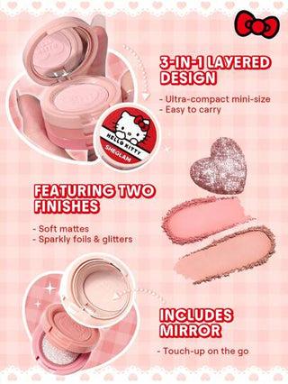 Hello Kitty｜SHEGLAM كوكيز السكر من مجموعة "ظلال" العزيزة عيد الأب التخرج عيد الميلاد العطلة الربيع الصيف Y2K فاخر أزياء مكياج مستحضرات التجميل حفل شاطئ سفر تخييم في الهواء الطلق المدرسة الحرم الجامعي رحلة مهرجانات ديكور هدية حاضر وردة فتاة تنكر أفضل...