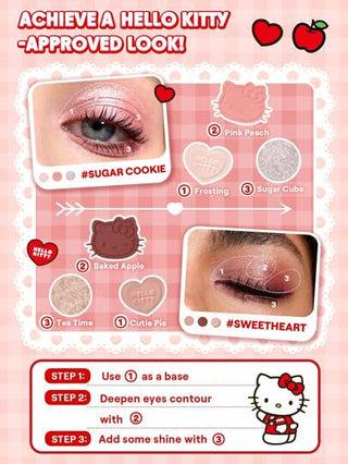 Hello Kitty｜SHEGLAM كوكيز السكر من مجموعة "ظلال" العزيزة عيد الأب التخرج عيد الميلاد العطلة الربيع الصيف Y2K فاخر أزياء مكياج مستحضرات التجميل حفل شاطئ سفر تخييم في الهواء الطلق المدرسة الحرم الجامعي رحلة مهرجانات ديكور هدية حاضر وردة فتاة تنكر أفضل...