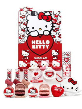 Hello Kitty｜SHEGLAM المجموعة الكاملة علامة تجارية جمال مكياج ميكب مستحضرات تجميل للنساء الفتيات مثالي لفصل الشتاء الربيع مثالي ل- Y2K أزياء أنيقة رمضان هدية حفلة جاهز أفضل لون