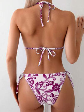 Swim Lushoire بدلة سباحة قطعة واحدة بنقشة زهور عصرية وبسيطة للنساء للاستخدام اليومي لأجازات الصيف على الشاطئ
