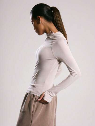 Musera Sport جاكيت محبوك مع سوستة وقبعة ، للبادل والتنس والبيكل بول