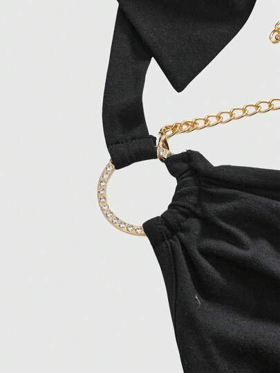 ROMWE J-Fashion ملابس علوية نسائية بدون أكمام مزخرفة بجلد الفهد وعنق متدلٍ، رائعة لموضة Y2K واسلوب هاراجوكو