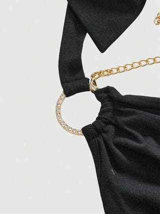 ROMWE J-Fashion ملابس علوية نسائية بدون أكمام مزخرفة بجلد الفهد وعنق متدلٍ، رائعة لموضة Y2K واسلوب هاراجوكو
