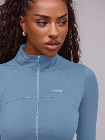 Musera Sport جاكيت محزز مقاوم للرياح مع سحاب عالي الرقبة، مناسبة لرياضات البادل والتنس وبيكليبول