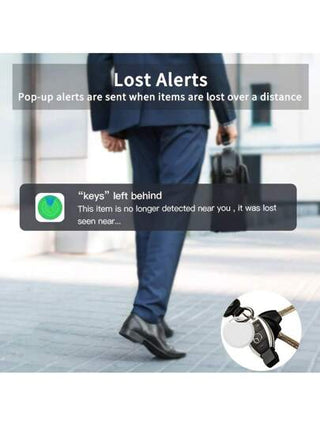 RSH AirTags مجموعة 4 قطع من جهاز إيجاد المفاتيح، وسم ذكي يعمل مع تطبيق "Find My"(فقط لنظام iOS)، وسم ذكي مصغر لمنع فقدان المفاتيح والحقائب والحقائب والدراجات والحيوانات الأليفة(ليس للأندرويد)