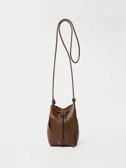 حقيبة كروس بودي بتصميم سحاب وملمس منسوج كاجوال، هدايا عيد الميلاد الشتوية