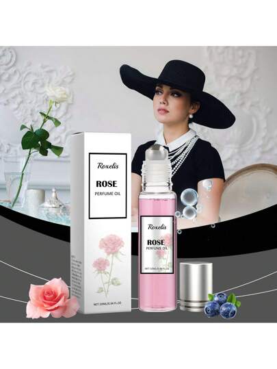 زيت عطر طبيعي من الورود بتركيز 10 مل، عطر نسائي طويل الأمد برائحة طازجة وأنيقة، محمول للمواعيد