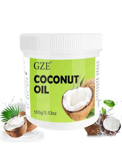 زيت جوز الهند العضوي الصرف 100٪ طبيعي وصلب، مستخلص بالضغط البارد بكر، زيت حامل Cocos Nucifera، مكرر للعناية بالبشرة والشعر والأظافر والتدليك، ناعم ومرطب