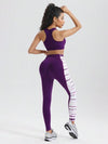SHEIN Sport Gameset مجموعة ملابس داخلية نسائية غير ملحومة وسراويل رياضية مرقشة