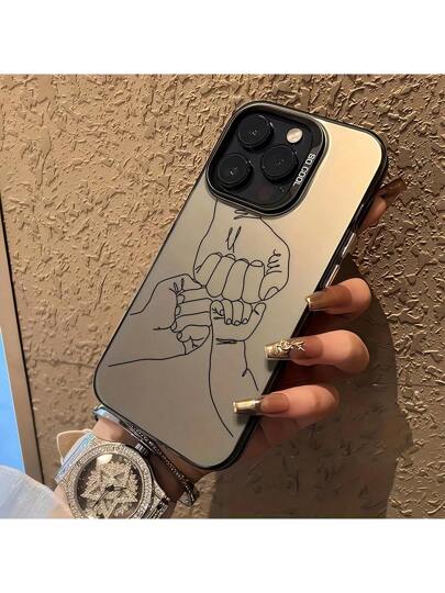 قطعة واحدة من كفر الهاتف الجرافيكي الأسود بعبارة "العائلة النووية"، متوافق مع أجهزة iPhone 16 برو ماكس/15/14 بلس/13/12/11 سلسلة، غطاء واقي شخصي