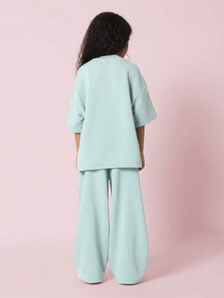girls-sets SUMWON بدلة رياضية مجموعة ملابس منزلية مريحة لفترة الشتاء بطباعة شعار جانبي، بدلة ملابس منزلية للنشاط والتمرين المنزلي والخارجي