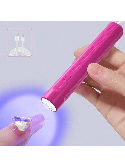 [بدون بطارية] مصابيح أظافر Led محمولة بقلم مصباح أظافر Led مصغرة لتجفيف الأظافر ،آلة تجفيف أصابع واحدة لرسم الأظافر والأصابع والأظافر لجل الأظافر المصابيح الدافئة Led