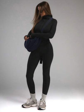 Musera Sport سروال رياضي مرتفع الخصر مناسب للارتداء، مناسب لرياضات البادل والتنس وبيكليبول والجيم واللياقة البدنية والتمارين الشتوية والبيلاتس والاستخدام اليومي العادي