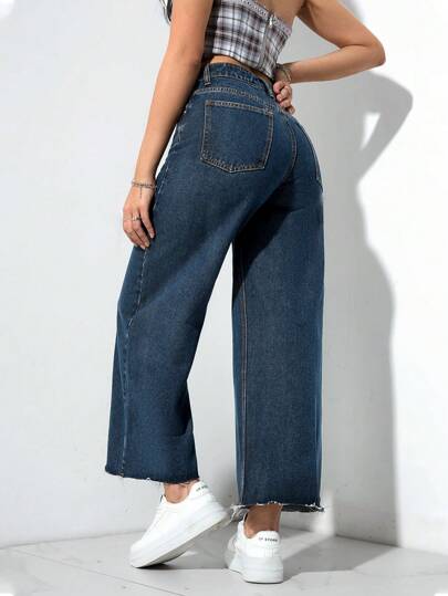 EZwear بنطلون جينز كاجوال طويل ، بسيط و أنيق ، ملائم للارتداء اليومي