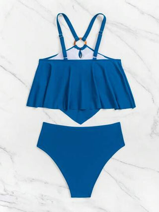 طقم تانكيني حريمي Swim Lushoire طقم تانكيني متموج الهيمة متماسك، للصيف وللشاطئ والإجازة
