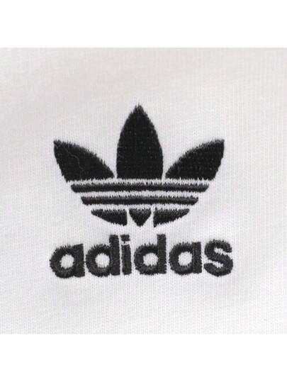 Adidas Originals 2025 صديقك لحمت كم طويل، تي شيرت كلاسيكي طويل الأكمام للرجال، ملبوس بنسيج محبوك بدون ياقة TKE5825