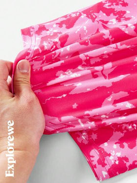 SHEIN تي شيرت كاجوال أكمام طويلة بسحاب أمامي مطبوع للمراهقات