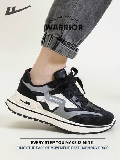 WARRIOR أحذية رياضية قابلة للتنفس للرجال، خفيفة الوزن ومريحة، ذات تصميم متواضع وعصري، مناسبة للارتداء طوال العام، مقاومة للتآكل والارتداء اليومي، أحذية تدريب وركض