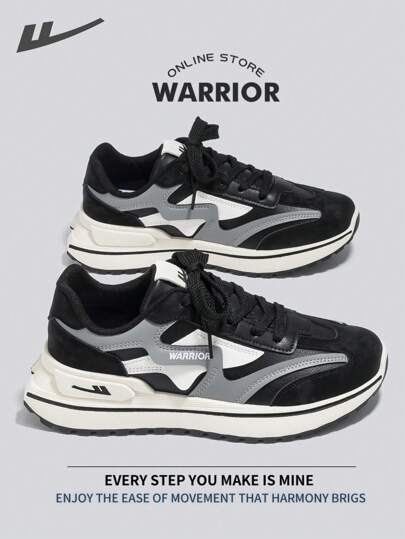 WARRIOR أحذية رياضية قابلة للتنفس للرجال، خفيفة الوزن ومريحة، ذات تصميم متواضع وعصري، مناسبة للارتداء طوال العام، مقاومة للتآكل والارتداء اليومي، أحذية تدريب وركض