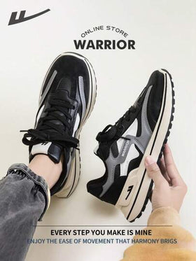 WARRIOR أحذية رياضية قابلة للتنفس للرجال، خفيفة الوزن ومريحة، ذات تصميم متواضع وعصري، مناسبة للارتداء طوال العام، مقاومة للتآكل والارتداء اليومي، أحذية تدريب وركض
