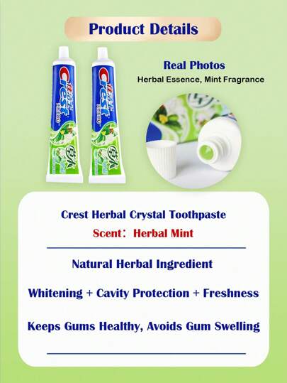 CREST معجون أسنان بالأعشاب والكريستالات - 4 علب كل منها 90جم/3.17أونصة، يحتوي على مستخلصات نباتية طبيعية مختلفة، يزيل البكتيريا الفموية بفعالية، يحمي صحة اللثة، ذو قوام جيل شفاف، ينظف بعمق ويزيل الجير، لاستخدام يومي