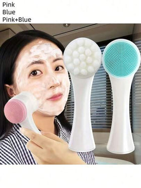 SHEIN 1 قطعة/2 قطعة فرشاة تنظيف سيليكون بطول 130 سم - تقشير لطيف وتدليك، شعيرات ناعمة الاتجاه مناسبة لجميع أنواع البشرة ، هدية تنظيف للحبيبة، فرشاة تنظيف، كيس، كيس تخزين، هدية عيد ميلاد