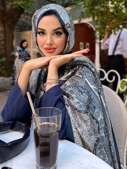 وشاح بتصميم جديد لعام 2025 بطبعة بايزلي وزهور الكاجو الرجعية، وشاح حريري للرقبة للنساء، لف رأس كاجوال، هدية عيد الأم، عباءة للفستان