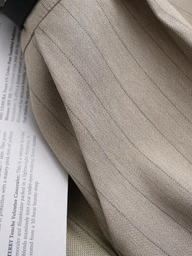 Franclia بنطلون قصير فضفاض متنوع الاستخدام مقلم بالأنماط الفرنسية الكاجوال، بنطال بيرمودا ذو ساق واسعة، للنساء في الربيع/الصيف