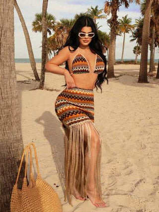 طقم تانكيني حريمي SXY فساتين صيفية نسائية ملابس للنساء للشاطئ والعطلات الصيفية مجموعات أزياء للصيف، أوشحة شاطئية
